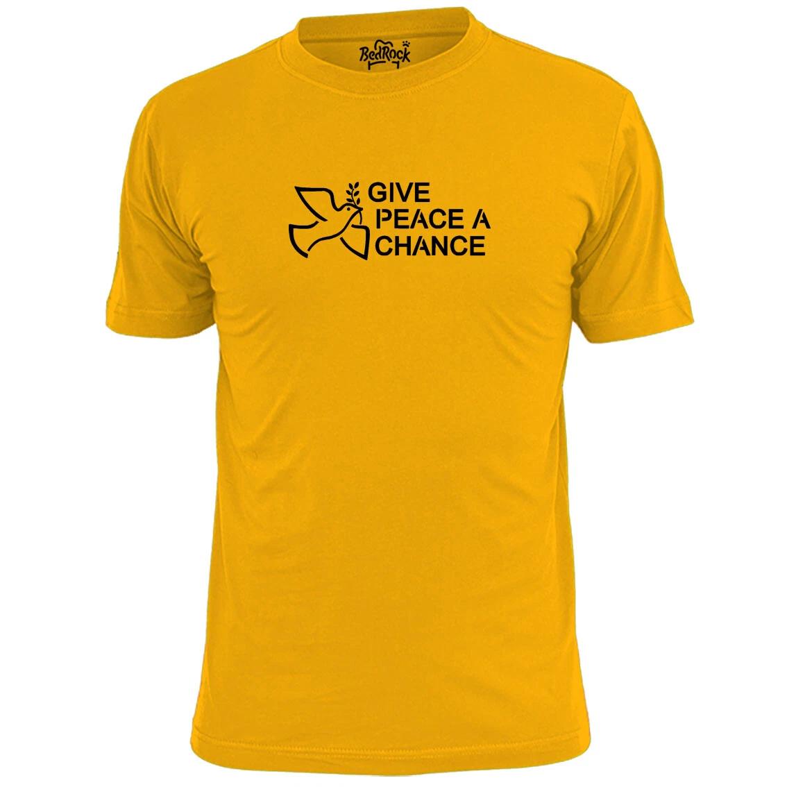 Mens Give Peace A Chance Dove T shirt Unity Protest Anti War 2XL