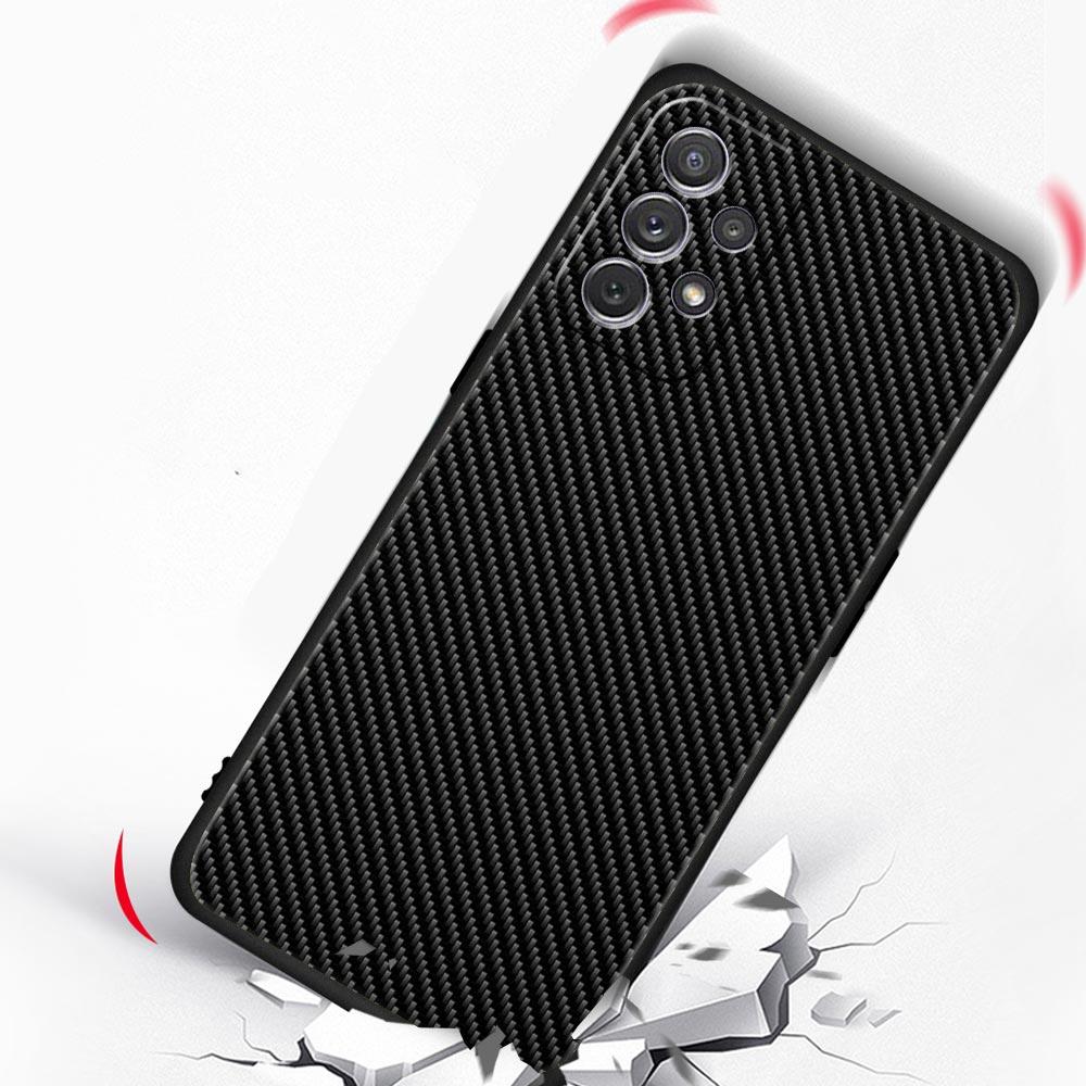 Carbon Fiber Phone Case For Samsung Galaxy A13 A51 A71 A41 A31 A21S A11 A01 A03S A12 A32 A52 A22 A23 A33 A53 A73 5G Soft Cover