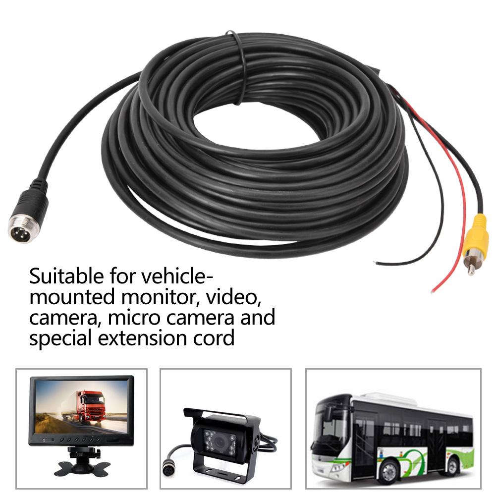 Male Connector Cable Line for Car Vehicle Rear View Backup Reversing Camera Monitor (15m)