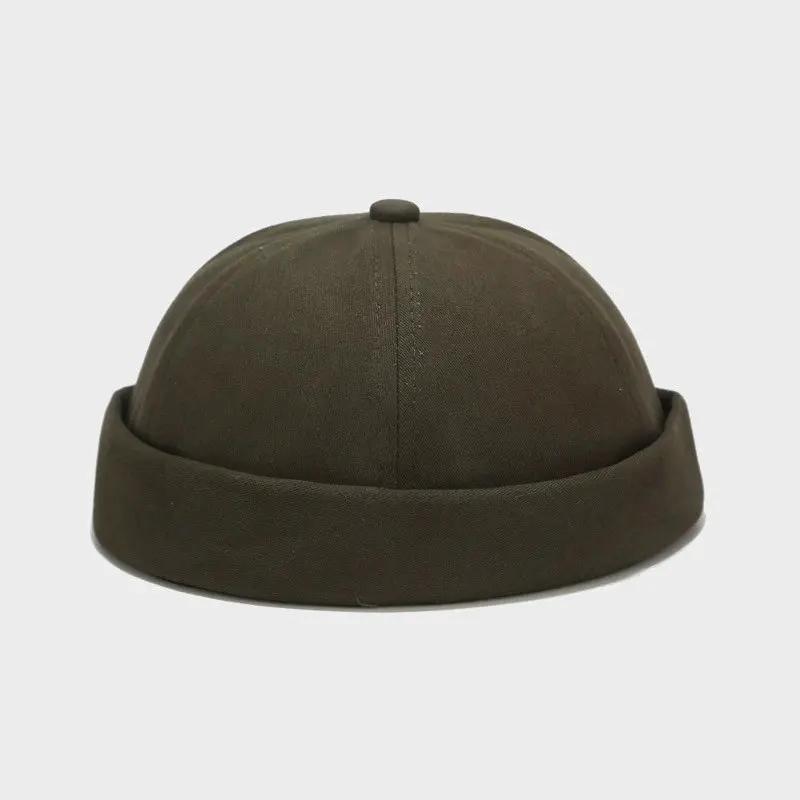Spring and Summer Cotton Solid Docker Cap Brimless Hat Skullies Beanie Hats Landlord Sailor Cap Men and Women 04
