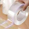 1roll Double Sided Tape Super Strong Adhesive Tapes Reusable Washable Waterproof Transparent Tape Tools for Home Office (5CM*1M)