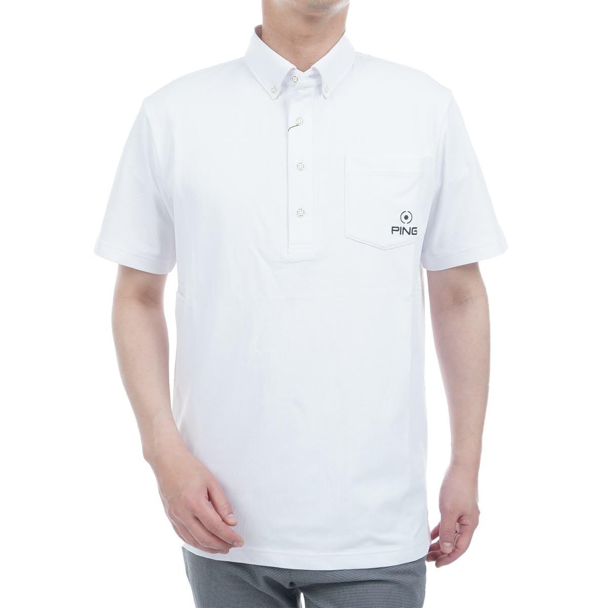 

Ping Apparel Men s Short Sleeve Polo Shirt (One-Pocket Logo) / Golf / 621-5160223 030_White L