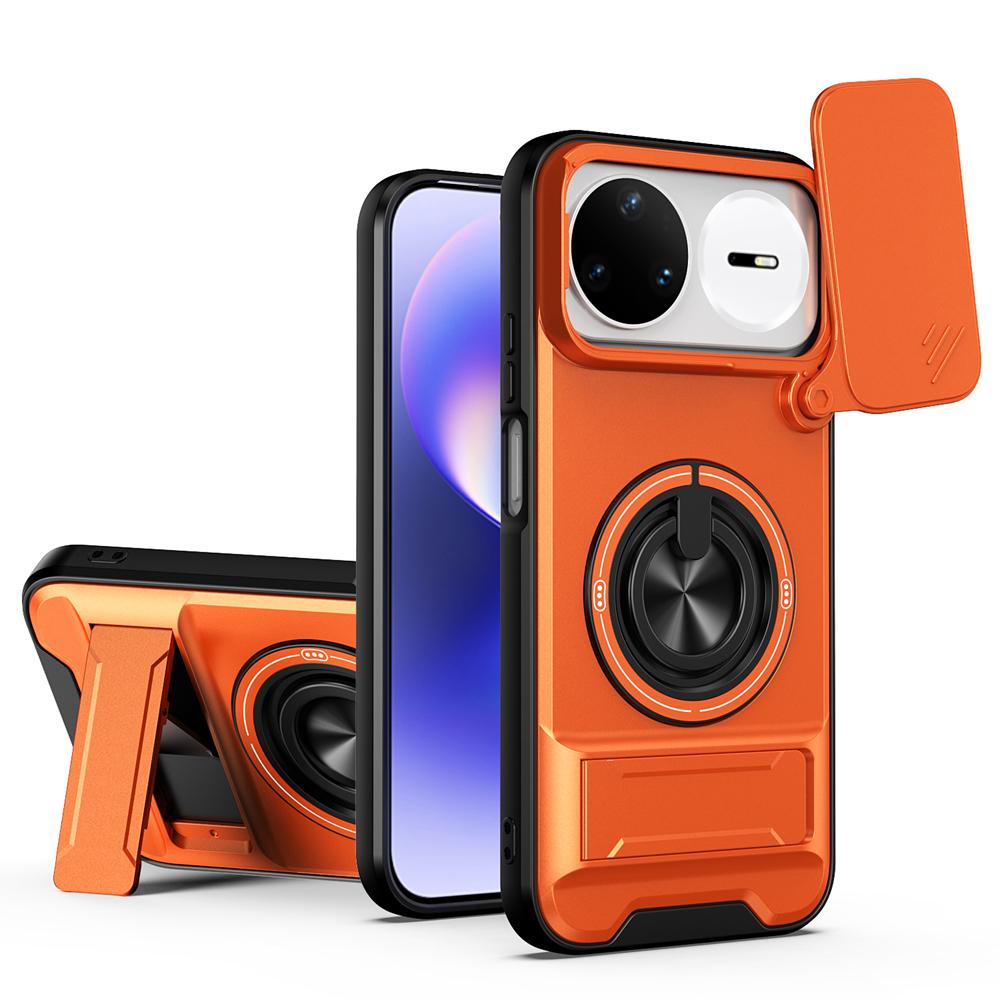 KEYSION Magnetic Phone Case for Huawei Nova 15 Pro Slide Camera Lens Protection Upright Kickstand 360° Ring Shockproof Back Cover