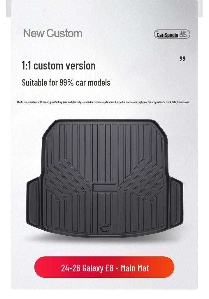 Geely Galaxy E8 TPE Trunk Mat - Car Interior Accessory