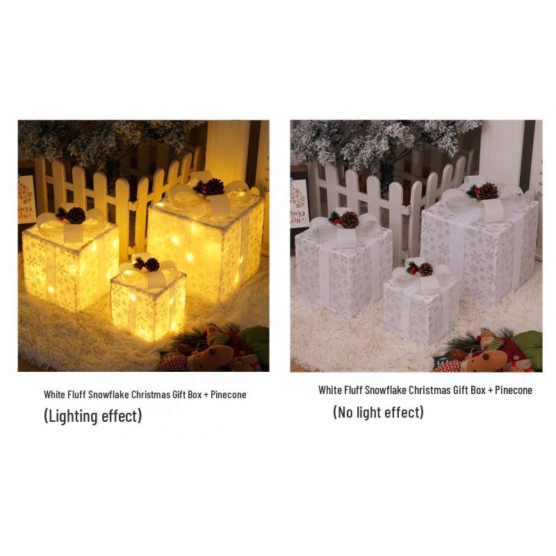 Cross-Border Christmas Luminous Gift Box Set: Outdoor Decorative Lights for Courtyard & Mall Display