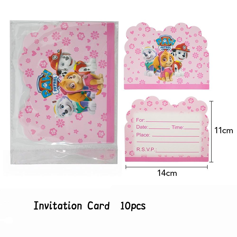 New PAW Patrol Birthday Party Decorations Dog Skye Balloons Plate Tablecloth Gift Bag Baby Shower Kids Party Supplies Toys gifts