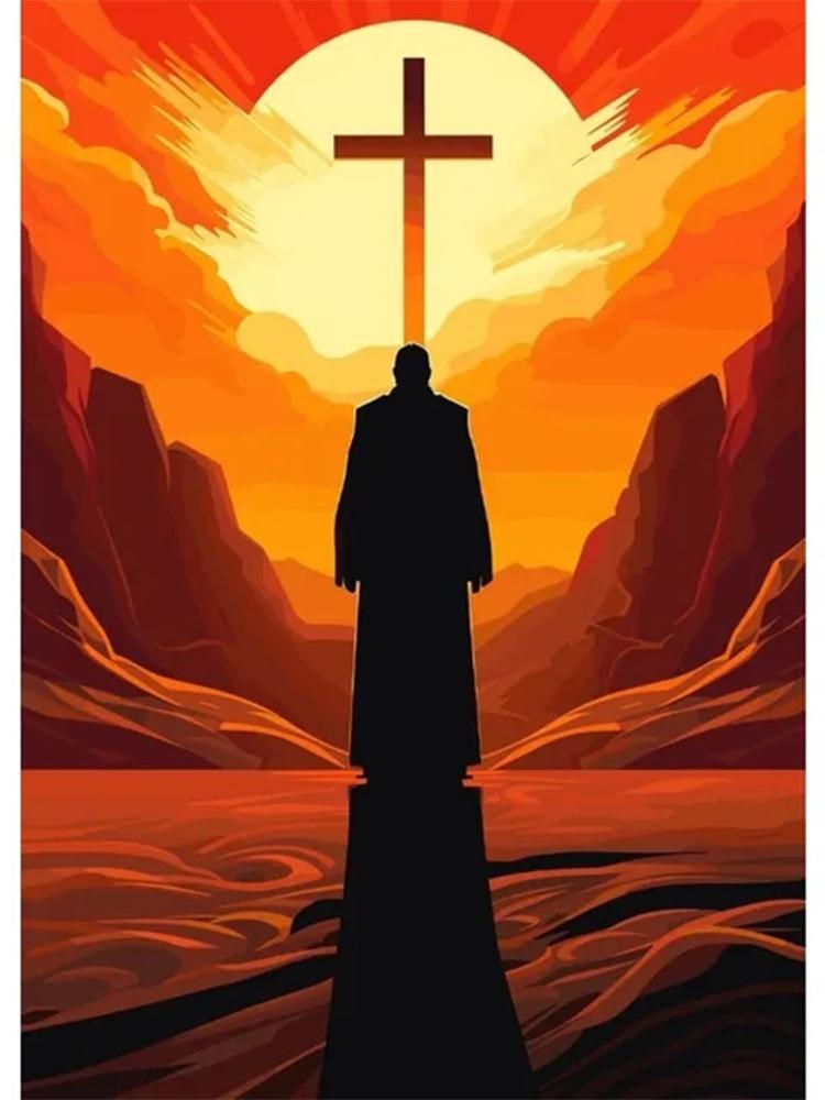 Diy Diamond Painting Religious Leader Mosaic 5d Full Diamond Embroidery Cross Embroidery Set Diy Home Decoration Painting Art