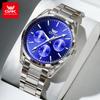 OPK 6024 Original Business Quartz Watch for Men Luminous Waterproof Date Display Stainless Steel Fashion Male Wristwatches