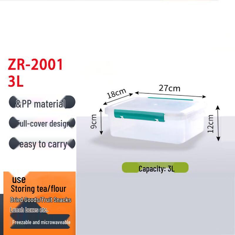 Zhongran PP Transparent Rectangular Food Storage Container