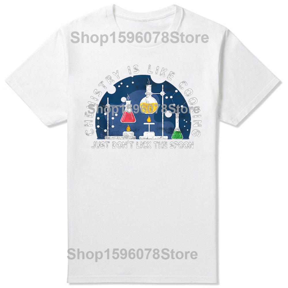 Funny Chemist Chemistry Is Like Cooking Science Tops TShirt Oversized Unisex Tshirt Graphic Tees Mens Clothing Streetwear