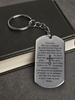 Stainless Steel Engraved Prayer Pendant Keychain, Featuring The Lord's Prayer, Ideal Gift for Men, Couples, Boyfriend, Family & Friends