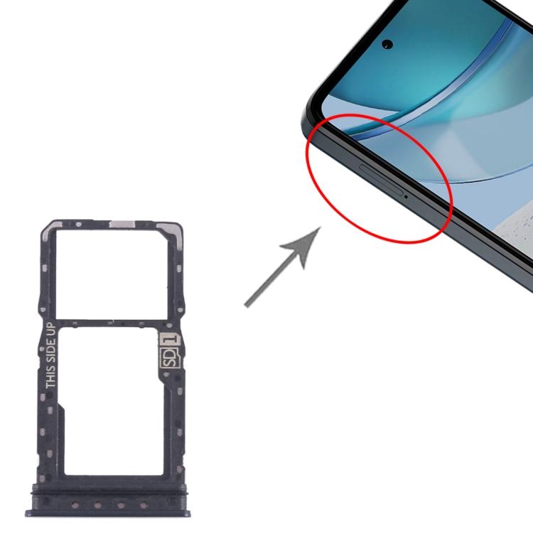 Für Motorola Moto G 5G 2023 Original SIM-Kartenfach + Micro SD-Kartenfach (Schwarz)