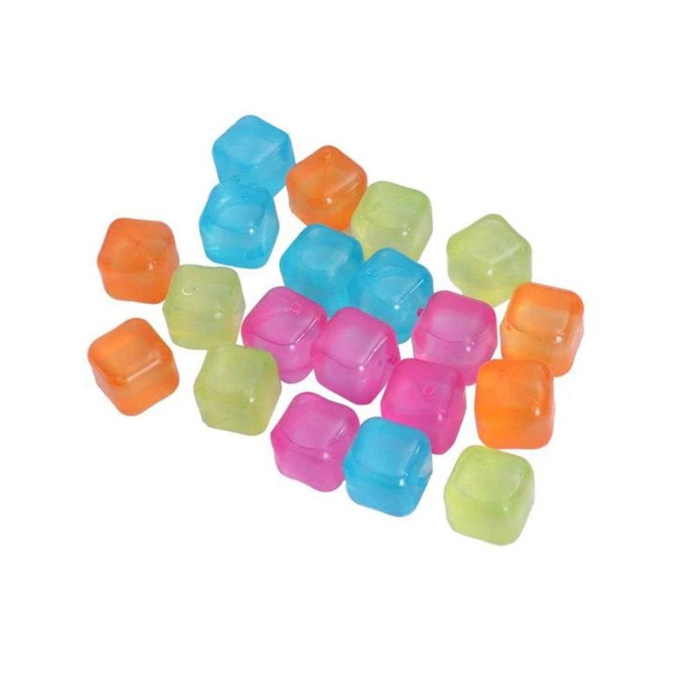 Kitchen Cookies DIY Colorful Square Plastic 3D Cooling Tool Bar Tool Ice Cube Simulation Ice