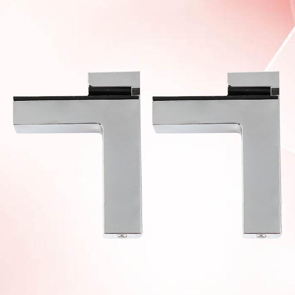 2pcs F Shape Shelf Brackets 8-30Mm Glass Wood Support Adjustable Clamp Mounting Hardware Diy Floating Shelf Corner Bracket