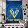 Nástěnná tapisérie s vlastním jménem a textem, Dekorativní tapisérie Warrington Wolves pro ložnici