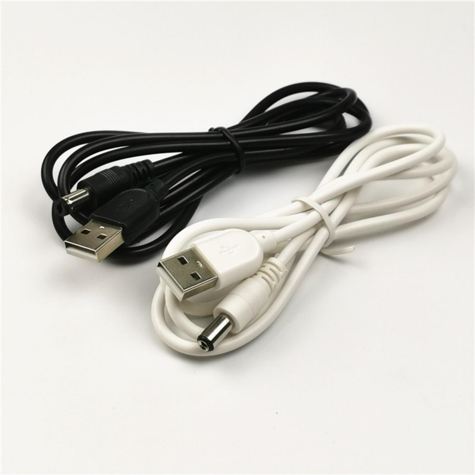 

USB to DC5521 Power Cord Portable USB to 5.5x2.1mm Adapter Cable for LED Light CCTV Cameras Fan & Remote Control Toy A чорний