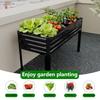2PCS Galvanized Raised Garden Bed Outdoor with Legs 48×18×32in Metal Elevated Raised Planter Box for Backyard Patio Balcony 300