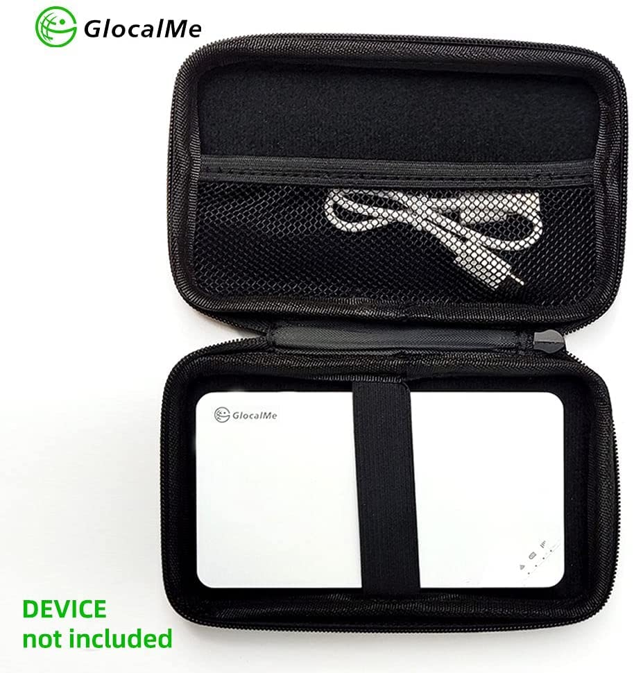 GlocalMe Travel Case a Storage Case and Protective Cover for GlocalMe Mobile Router G4 Includes Mesh Pockets for Storing Cords and [Official Sales],