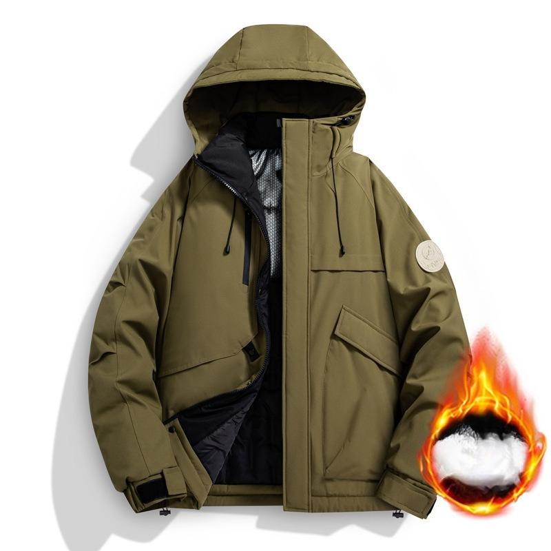 New Outdoor Temperament Cotton Jacket Thickened Jacket Warm Hooded Casual Work Cotton Jacket Men's Cotton Jacket