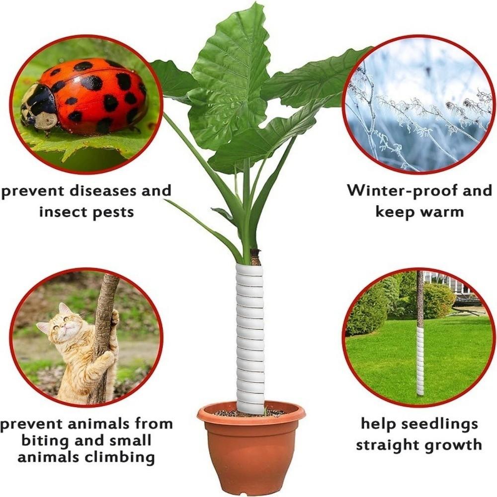 Practical 40cm Tree Bark Protector Plastic Spiral Tree Trunk Protector Flexible Tube Wraps Tree Guard Rodent Control