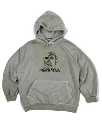 Drawing Graffiti Pigment Hoodie Beige