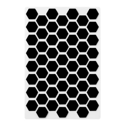 GRIPLUS Ultra-Thin, Strong Anti-Slip Stickers, GRIPLUS Hexagon, Postcard Size (1, Black)