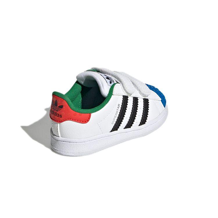 LEGO X Adidas Superstar CF I White Red Blue Baby Sneakers Cloud-White Core-Black H03969