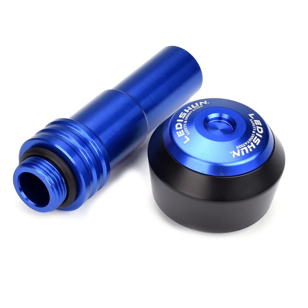 Motorcycle Muffler Slider for Kawasaki Eliminator/SE (24) [8BL-EL400A] CNC Guard Slider (1 Piece) (Blue)