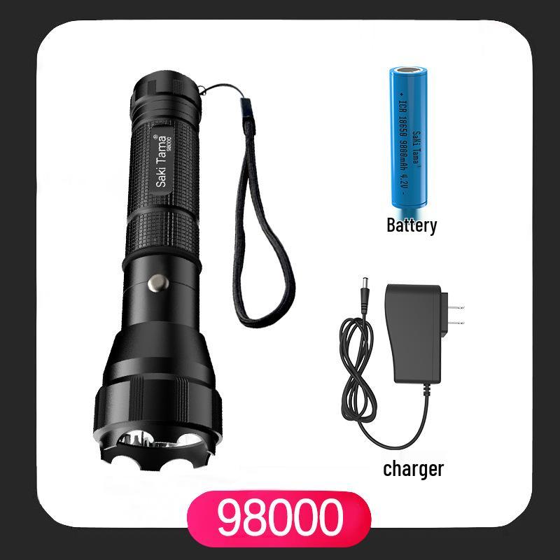 Special Forces Rechargeable Ultra-Bright Long-Range Flashlight for Outdoor, Patrol, Emergency, and Household Use