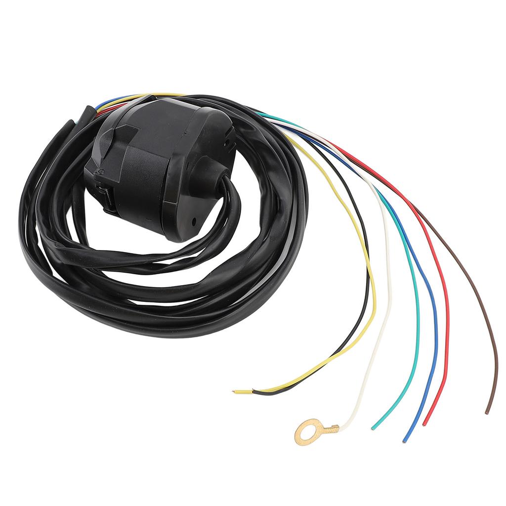 7 Pin Trailer Socket Wiring Kit with 1.5m Cable Towing Socket Wiring Harness for Commercial Vehicles Semi Trailer