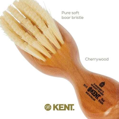 Kent Baby Hairbrush, Natural Wood, Made In the UK