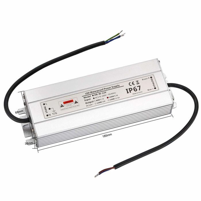 Transformateur - Cprosp - Convertisseur - 150W - IP67 - Aluminium