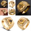 Masonic Fashion Rhinestone Symbol Ring Mens Ring Hip Hop Tide Jewelry Fashion