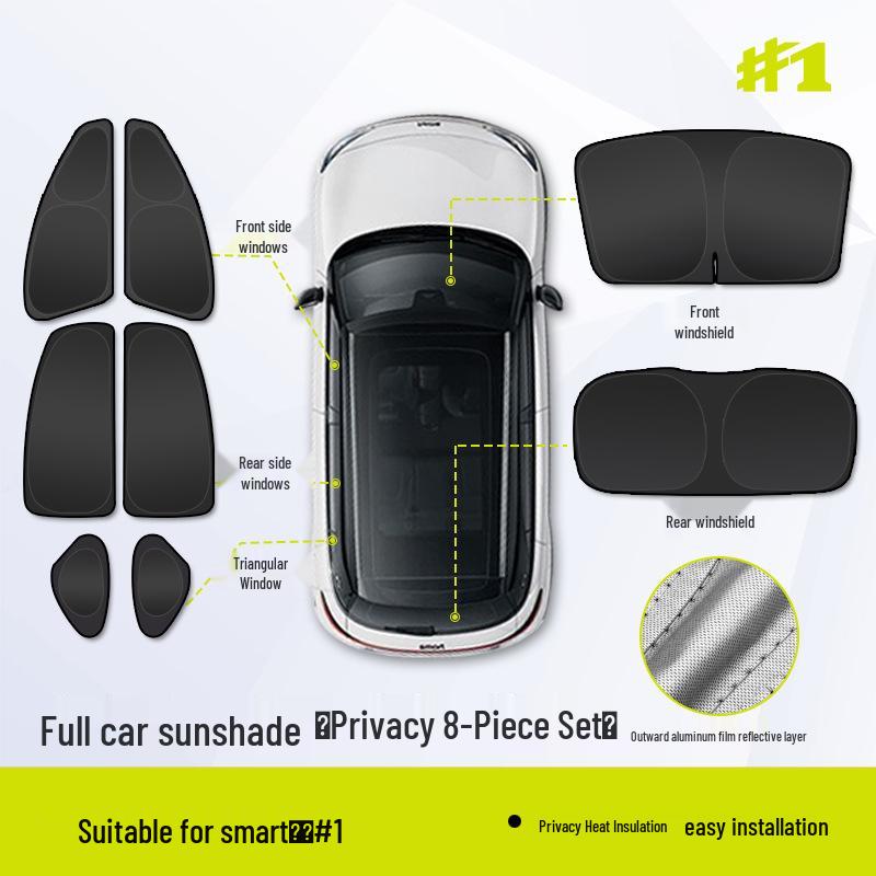 

Автомобильная солнцезащитная шторка Smart Elf #3: Верхняя теплоизоляция лобового стекла, летняя защита от солнца, непрозрачный дизайн.