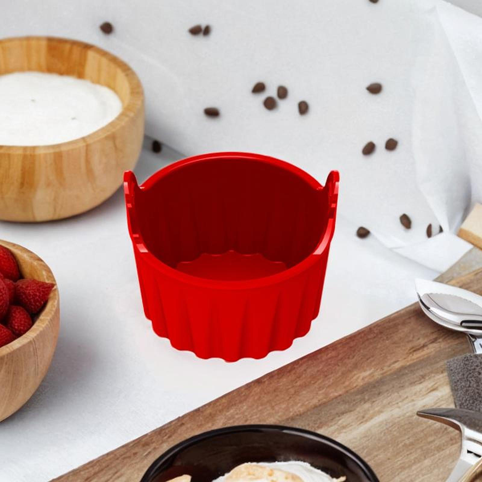 

Силиконовая чашка для выпечки аэрогриля, форма для кексов, легко очищаемая подкладка красный