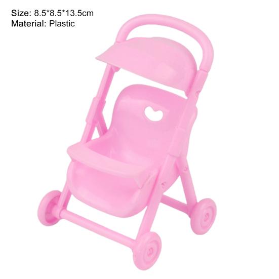 Simulation Baby Trolley Anti-deformed Creative Plastic Baby Pink Doll Stroller Shooting Props