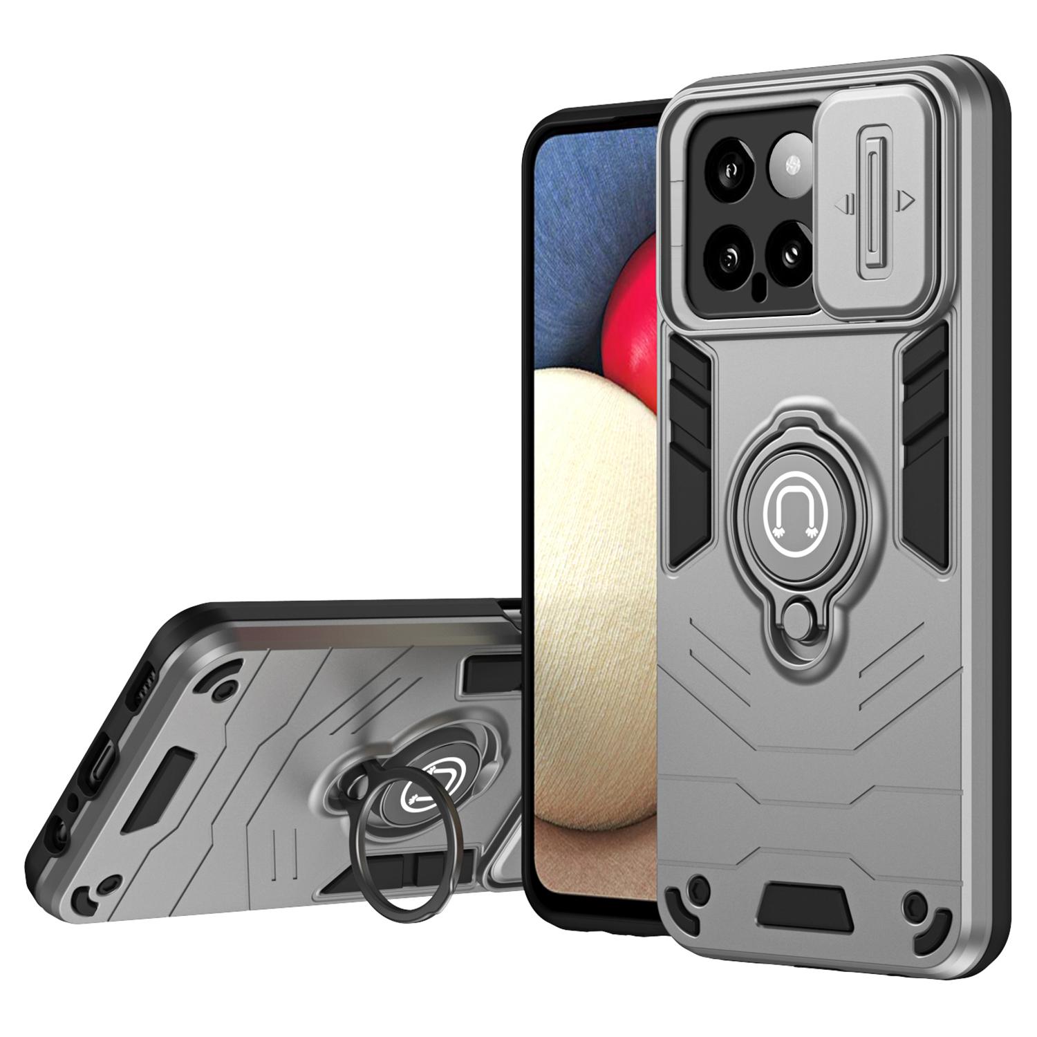 

Чохол для Xiaomi 14 з кришкою-слайдером для об єктива, оптовий чохол для мобільного телефону з кільцем-підставкою B