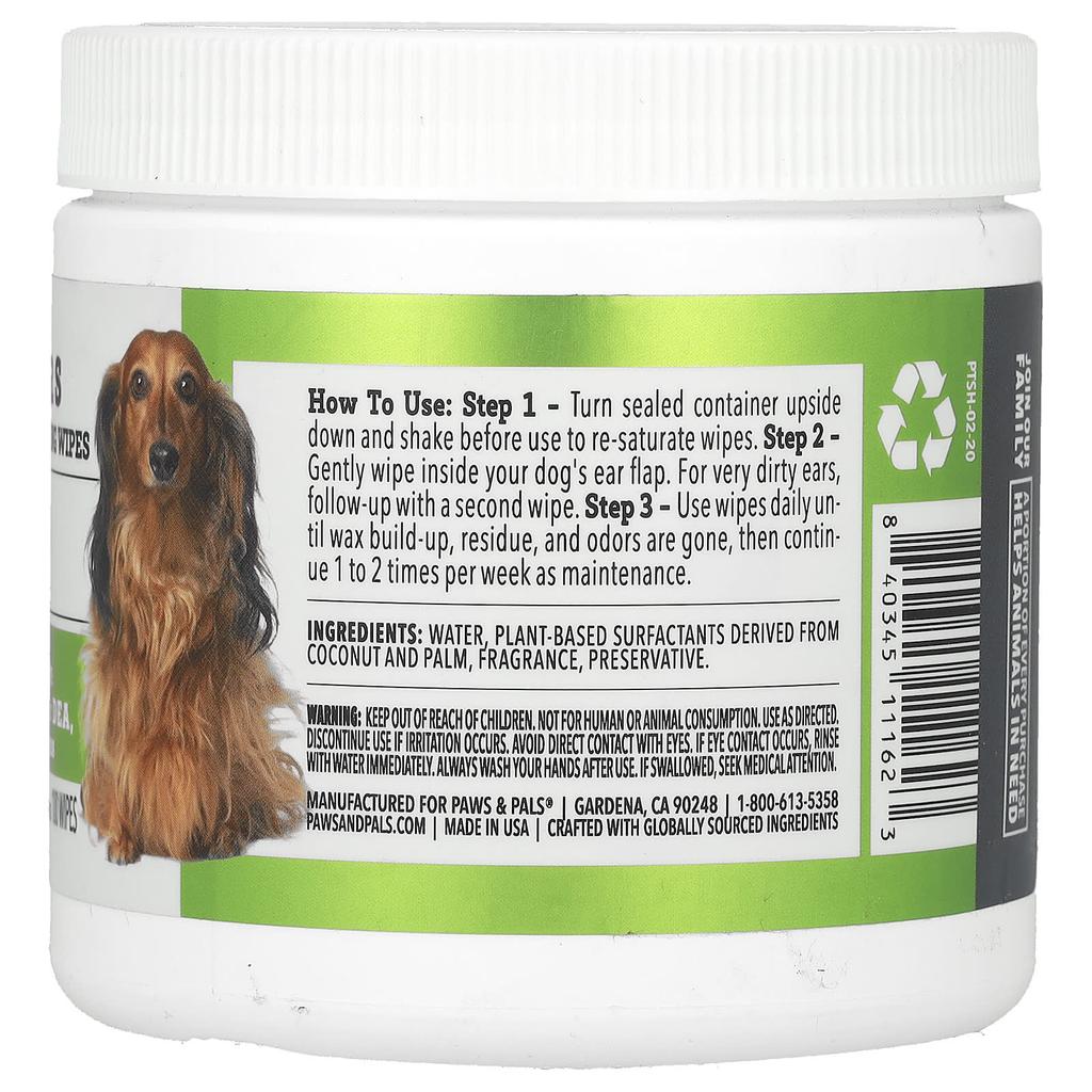 Paws & Pals All Year, Build-Up Cleaning Tissues, For Dogs, 100 Sheets