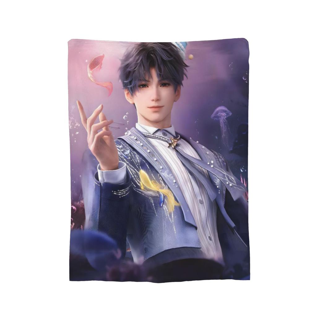 Love And Deepspace Rafayel Blanket Flannel All Season   Multifunction Super Warm Throw Blanket for Bed Outdoor Bedspread