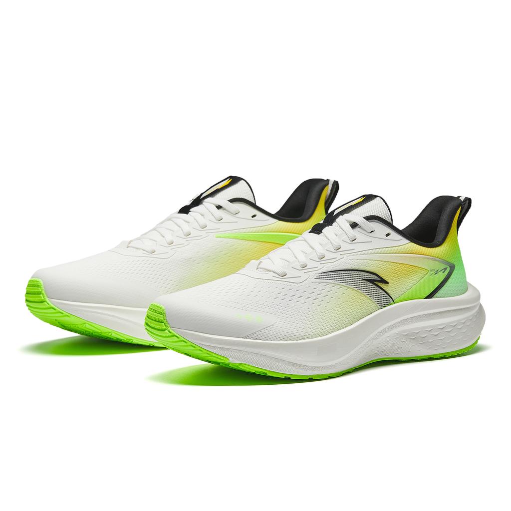 New Anta Anti-Slip And Wear-Resistant Breathable Low-Top Casual Running Shoes Men's White Yellow Green 112515582-5