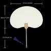 Blank Hand Fan Chinease Rice Paper Fan with Tassels Wood Handle Calligraphys Painting Handheld Fan Elegant Gift for Woman