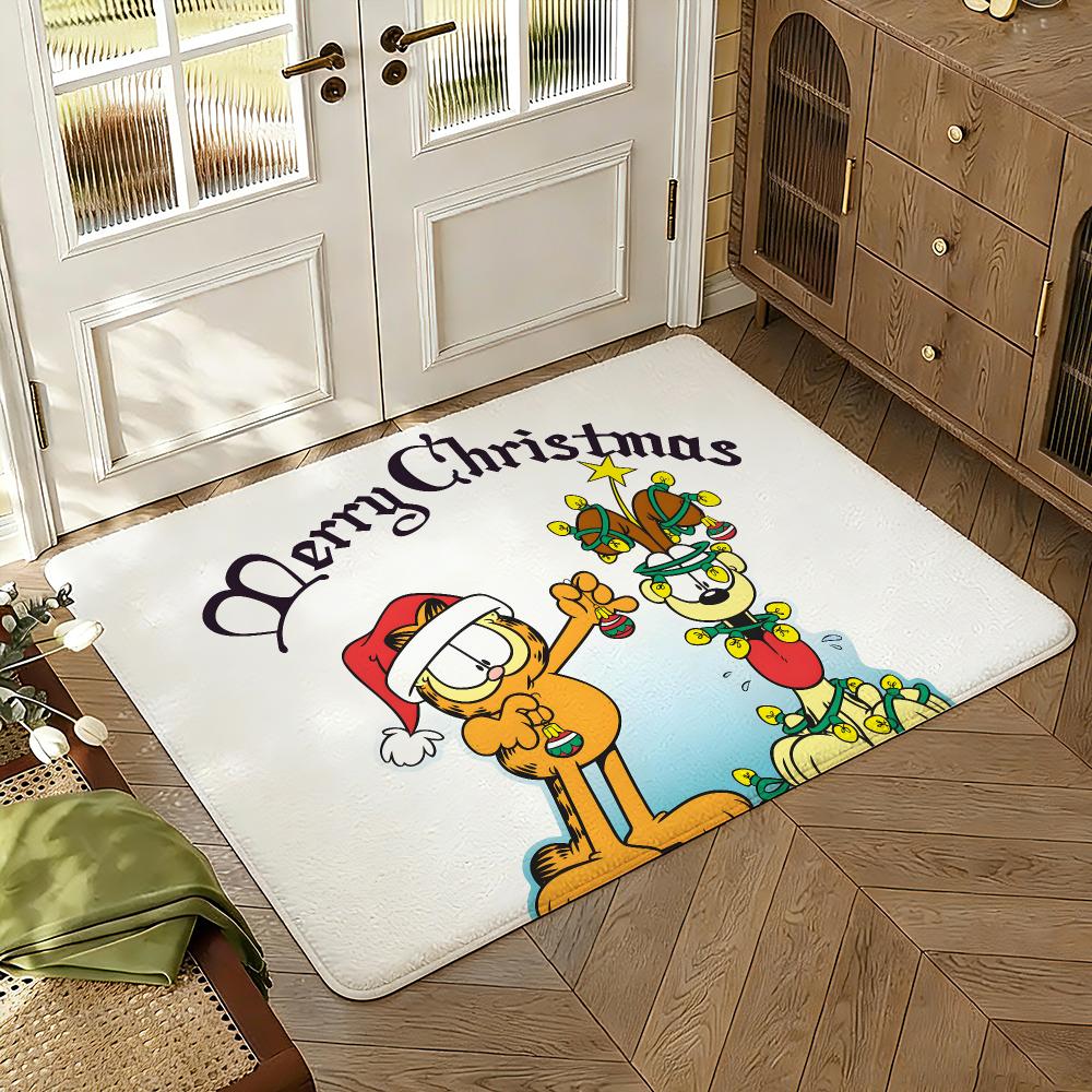 Gar-fieldS Floor Mat Soft Thickened Absorbent Non-Slip Bedroom Living Room Door Mat Home Decor Flannel Rugs