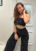 European & American Sequin Wide-Leg Pants: Chic Spring/Summer Mid-Waist Slimming Casual Trousers