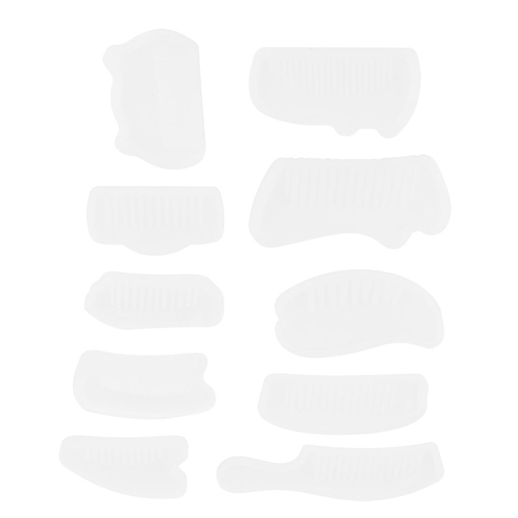 10PCS Silicone Comb Molds Transparent UV Resin Poxy Resin Molds DIY Making Tools Hand Craft