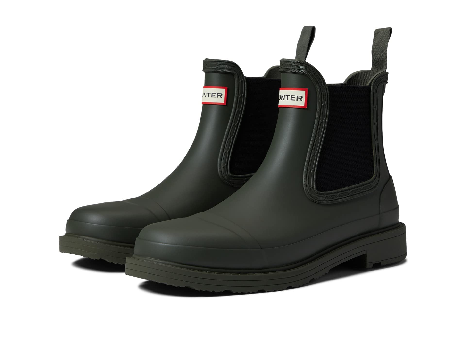 

Hunter Commando Chelsea Green Women s Boots, зелёный