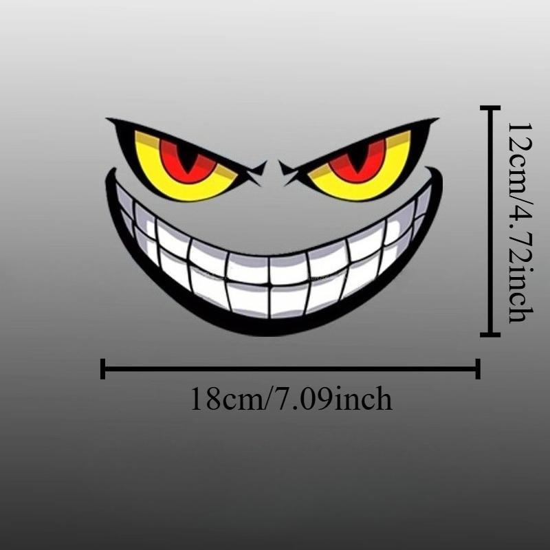 Demon Waterproof Vinyl Decal, Universal Sticker for Motorcycle Fuel Tank Helmet Scooter Decor