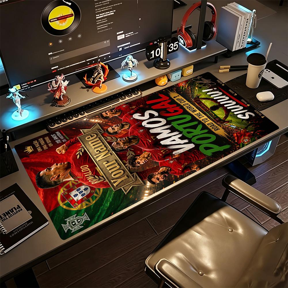 Cristiano Ronaldo Gaming Mouse Pad Keyboard Pad Office Mouse Mats Nonslip Rubber Bottom Suitable For Office Gaming Pc Laptop