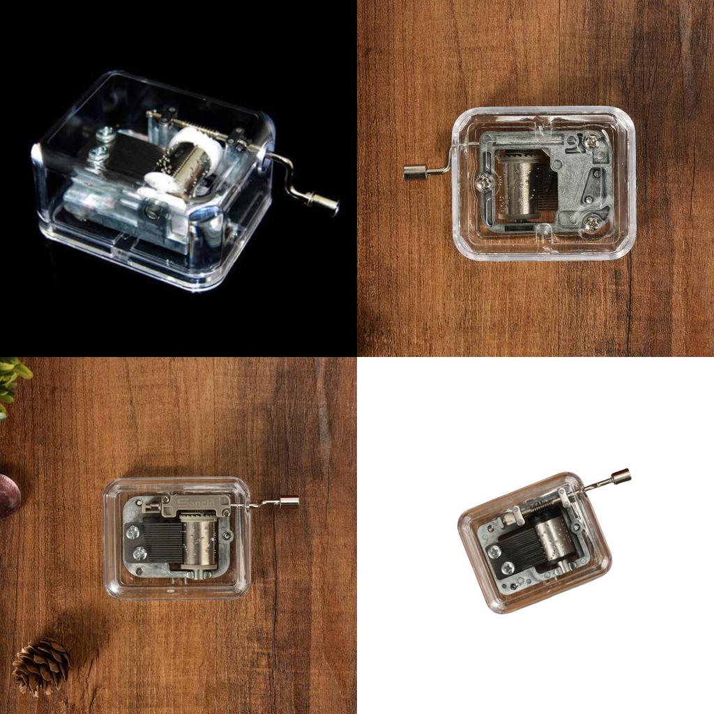 Acrylic Hand Crank Music Box Craft Diy Toy For Creative Gift Giving Students