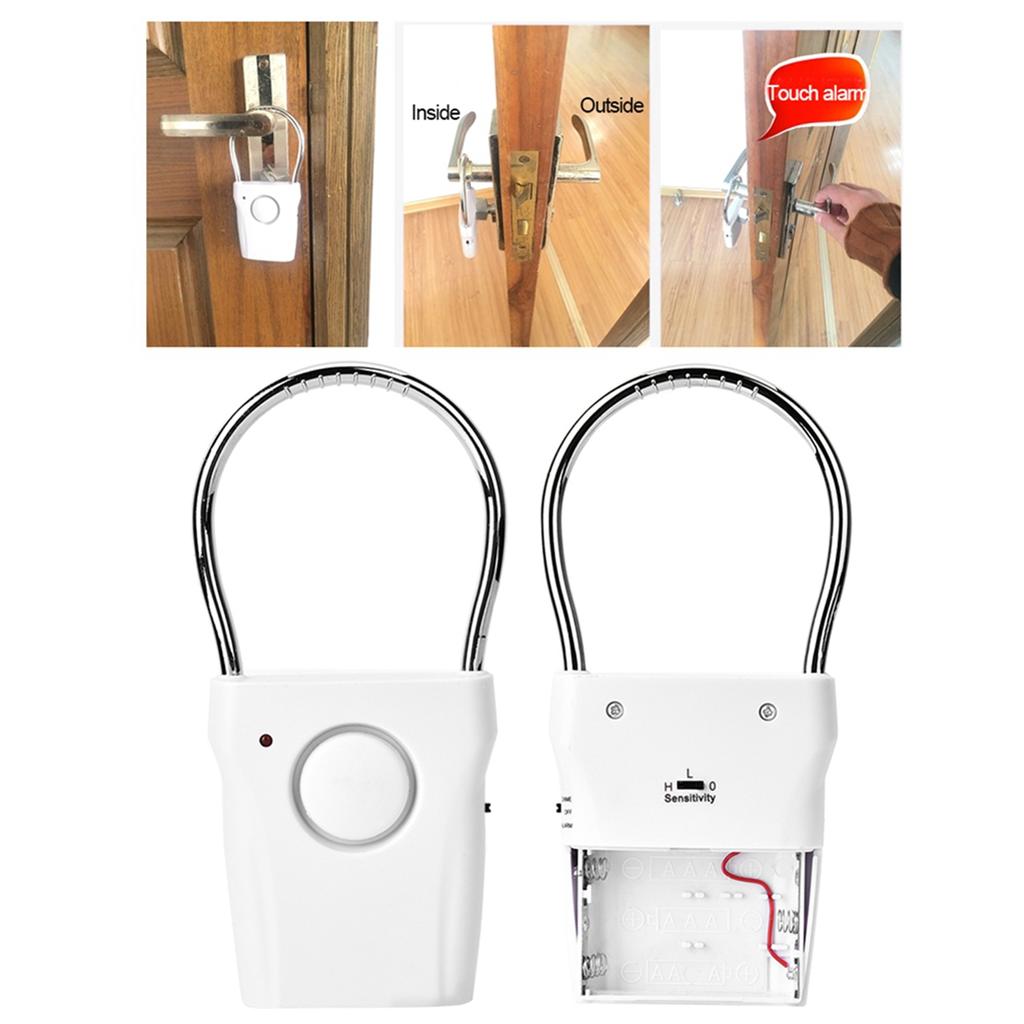 120dB Touch Sensor Door Handle Alarm Anti Theft Vibration Window Burglar Alert Home Security