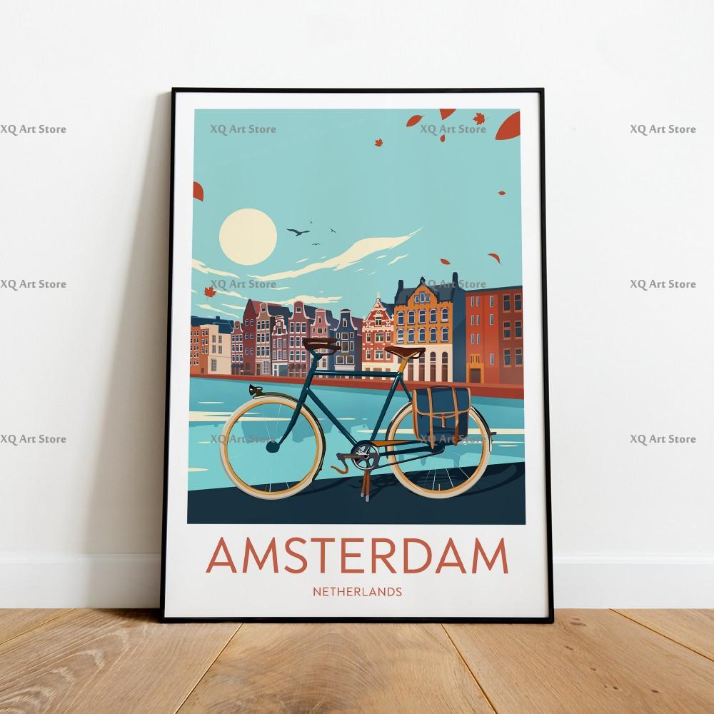 Modern Travel Print Canvas Painting Beautiful Landscape All Kinds Of Cities Poster Wall Art For Living Room Home Decor Frameless